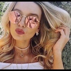 Ray-Ban Round Metal Flash Lens Sunglasses